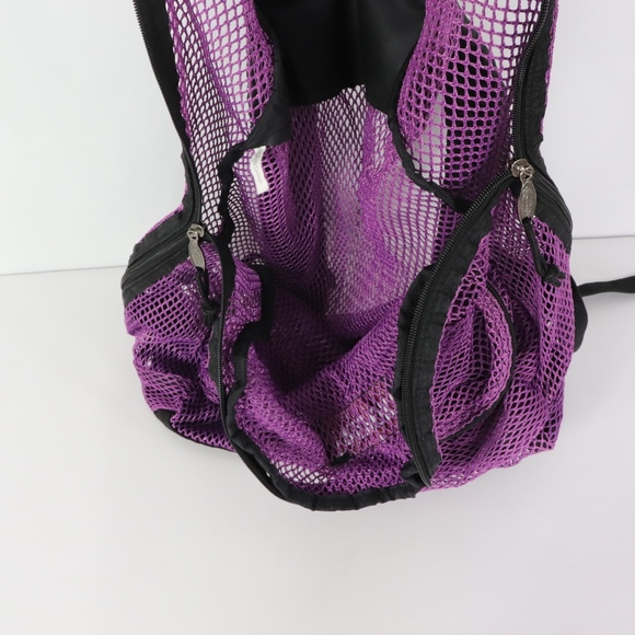 90s TranSport See Through Mesh Bag Backpack Purple - Picture 7 of 8